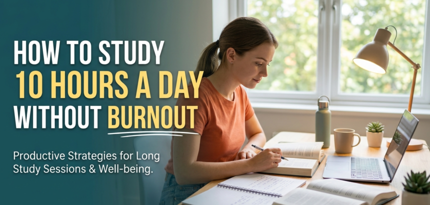 How to Study 10 Hours a Day Without Burnout